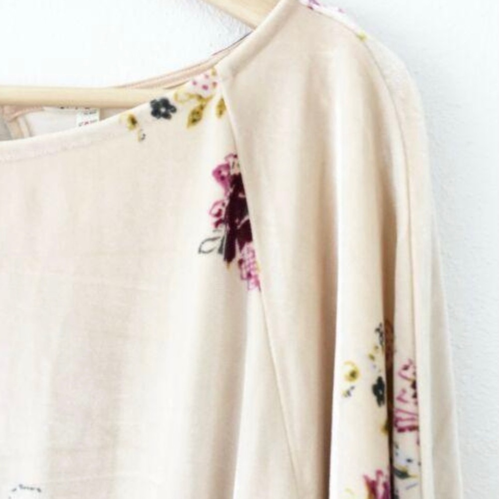 Free People Dolman Sleeve Velvet Bodysuit